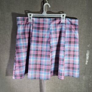 French Kiss Black Pink Purple Blue Yellow White Plaid Skort VG 3X